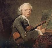 Jean Baptiste Simeon Chardin Helena Youth violin Sweden oil painting artist
